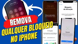 Como remover QUALQUER BLOQUEIO do iPhone - Bloqueio de Ativação/iCloud e Desbloquear tela do iPhone