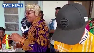 (WATCH) Oluwo Of Iwo, Oba Abdulrasheed Akanbi Casts His Ballot