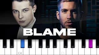 Calvin Harris ft John Newman - Blame (piano tutorial)