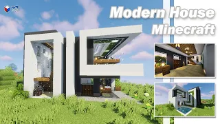 Minecraft : บ้านโมเดิร์น | Modern House 18 X 17