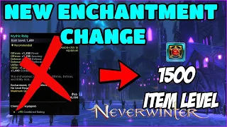 Community "Win"? Enchantments (Dual Stats) CHANGED Item Level 1500 - Neverwinter M25