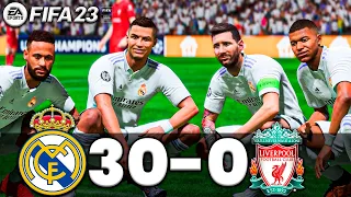 FIFA 23 - MESSI, RONALDO, MBAPPE, NEYMAR, ALL STARS | REAL MADRID 30-0 LIVERPOOL | UCL FINAL