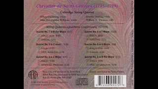 Chevalier de Saint Georges: String Quartet No. 5 in G Major