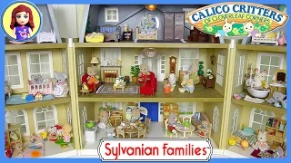 Sylvanian Families Calico Critters House Tour Cloverleaf Manor Grand Hotel - Kids Toys