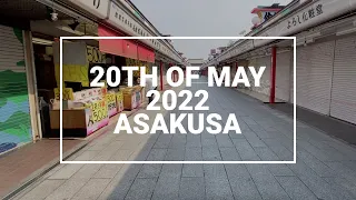 【20th of May 2022】Empty Asakusa Tokyo Morning Walking Tour / 台東区浅草東京散歩 / Japan Tourism Travel Video