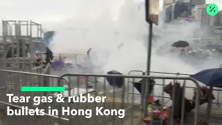 Police Use Tear Gas and Rubber Bullets Against Protesters in Hong Kong