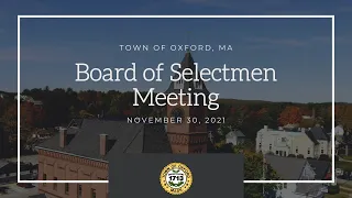 Board of Selectmen Meeting November 30, 2021