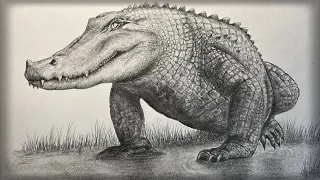 Cómo debujar un Cocodrilo|paso o paso|Рисуем Крокодила|Crocodilia|mejor