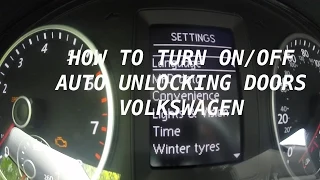 VOLKSWAGEN CONVENIENCE FEATURES AUTO UNLOCKING/LOCKING DOORS