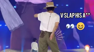 Fancam ' Go Go ' BTS PTD On Stage Las Vegas Day 4 방탄소년단 [ v slap his a** ]