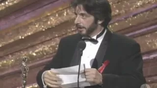 Al Pacino Wins Best Actor: 1993 Oscars