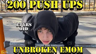 13 Year Old Does 200 Push Ups Unbroken |  This Was INSANE | Get A Bigger Chest Like This