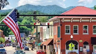 Best Place to Visit. Bryson City Town in North Carolina. Walking Tour / Hiking Travel Video Guide 4K