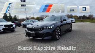NEW ARRIVAL!  2024 BMW i5 M60 Black Sapphire Metallic on Black M Alcantara/Veganza #bmw #i5 #g60
