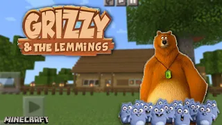 Grizzy and The Lemmings Cartoon House In Minecraft