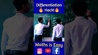 Differentiation Hack 🔥 | Differentiation Trick | Differentiation Formulas #fun #shorts #short #trend