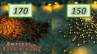 Empires of the Undergrowth: Leafcutter Ant Major VS Army Ant Major - Same Cost