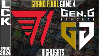 T1 vs GEN Highlights Game 4 | GRAND FINAL Playoffs LCK Spring 2024 | T1 vs GEN.G G4