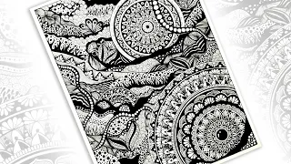 Zentangle art | zentangle patterns | zendala | how to draw zentangle