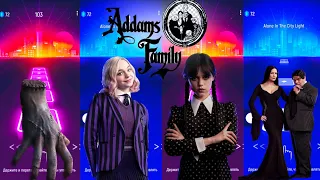 Tiles Hop EDM Rush - Wednesday Addams vs Emma Myers (Enid Sinclair) vs Thing vs Addams Family