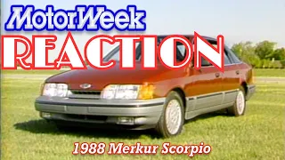 1988 Merkur Scorpio Reaction Motorweek Retro Review