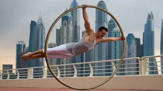 Life is motion... Cyr wheel artist in Dubai