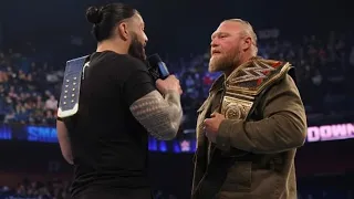 Roman Reigns and Brock Lesnar face to face wwe smackdown January 7 ,2022