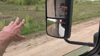 Picking up 22 tons of organic mushroom compost for garden