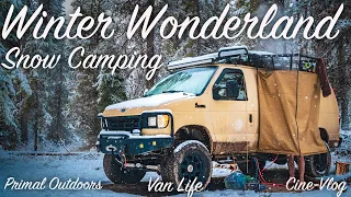 Snow Camping in a Winter Wonderland - Van Life