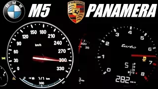 #BMW #M5 (560hp) vs Porsche #Panamera Turbo (520hp) - Acceleration 0-300 km/h