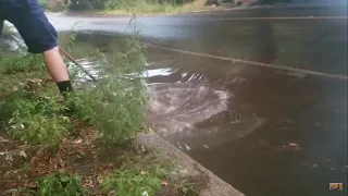 Draining Flooded Roadways, Unclogging Drains With Huge Whirlpools