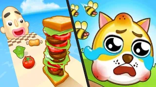 SANDWICH RUNNER vs SAVE THE DOGE - New Levels Super UPDATE Satisfying Double Gameplay Android APK