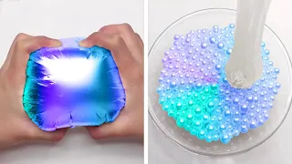 Oddly Satisfying Slime ASMR No Music Videos - Relaxing Slime 2021 - 215