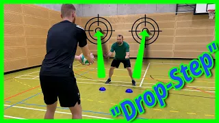 🇺🇸/🇬🇧 Drop-Step | Boost Your Deep Ball Receiving Skill 🏐 [Volleyball Passing Drill]