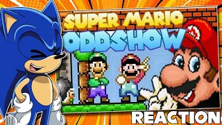 WHY AM I GETTING BEAT UP?! Sonic Reacts Super Mario Oddshow