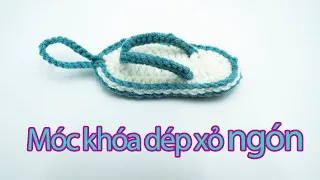 Chia sẻ cách làm chiếc móc chìa khóa hình chiếc dép tông bằng len | Nguyen Tay Handmade