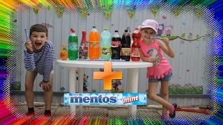 ЭКСПЕРИМЕНТ Газированные напитки и Ментос Soda and Mentos EXPERIMENT Video for kids