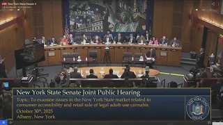 NYS Senate sub-committee hearings on Cannabis market