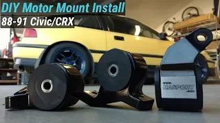 How To Install Motor Mounts - Honda Civic CRX 88-91 (Hasport or OEM)