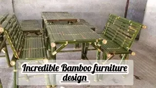Creative furniture designs from bamboo #bamboo #furniture #chair #table