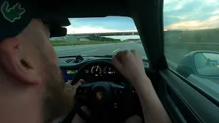 Porsche 992 GT3 200 MPH 321 KPH on German Autobahn, breaking the top speed!