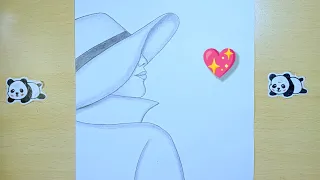 How To Draw A Girl With A Hat For Beginners Easy Steps (art video)