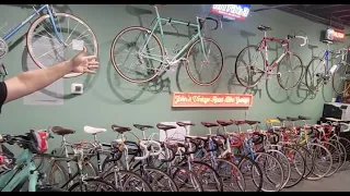John's Vintage Road Bike Garage shop tour!