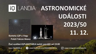 Astronomické události 2023/50 (+ návštěva v ESA ESOC)