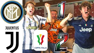 INTER 1-2 JUVENTUS | CRISTIANOO!! SIUM! LIVE REACTION TIFOSI JUVENTINI HD!! - COPPA ITALIA