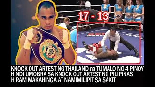 BIGATING BOXER NG THAILAND NA TUMALO NG APAT NA PINOY - TIKLOP SA DEKALIBRENG PINOY SA 1ST ROUND