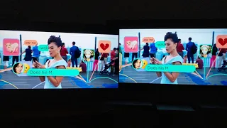 Sony x900E (left) vs Sony A80J(right) displaying 4k HDR.