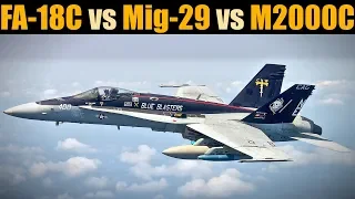 DOGFIGHT: FA-18C vs Mig-29A vs Mirage 2000C | DCS WORLD