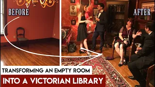 Decorating a Victorian Library Using Thrifted Decor (Before & After)