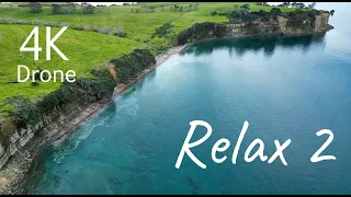 Relaxation session with calming music and drone videos of beautiful New Zealand and Russia.